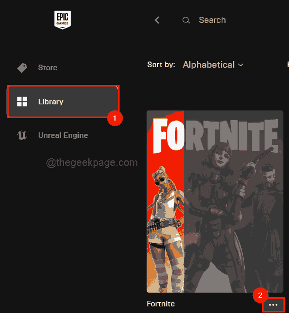 Kliknite na ikonu Zobraziť ďalšie možnosti Fortnite 11zon
