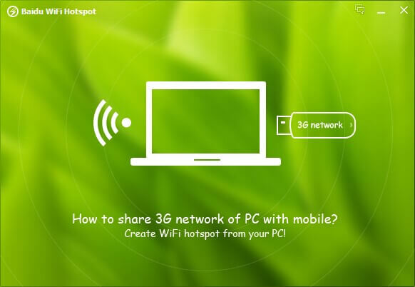 Tietokoneen 3G-verkon jakaminen matkapuhelimella Baidu Wi-Fi HotSpot -palvelun avulla