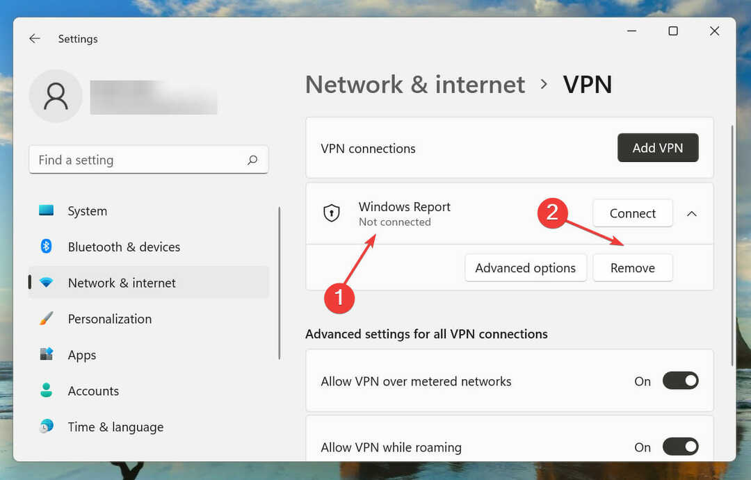 ამოიღეთ VPN Windows 11-ის ინსტალაციის შეცდომის გამოსასწორებლად - 0x800f0831