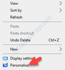 Desktop, clique com o botão direito, personalizar