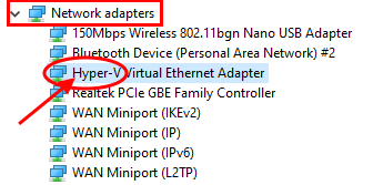 Jelölje be a Manu Ethernet elemet