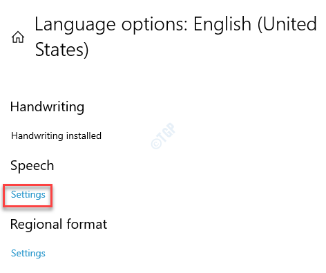 Options de langue Paramètres vocaux