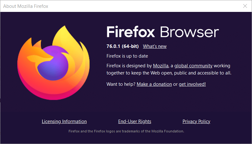 حول نافذة Mozilla Firefox ، رمز خطأ Netflix m7363-1260-00000026