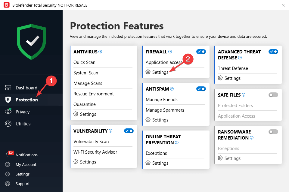 Τείχος προστασίας BitDefender - Το δωμάτιο Zoom δεν έχει ρυθμιστεί για αυτόν τον λογαριασμό