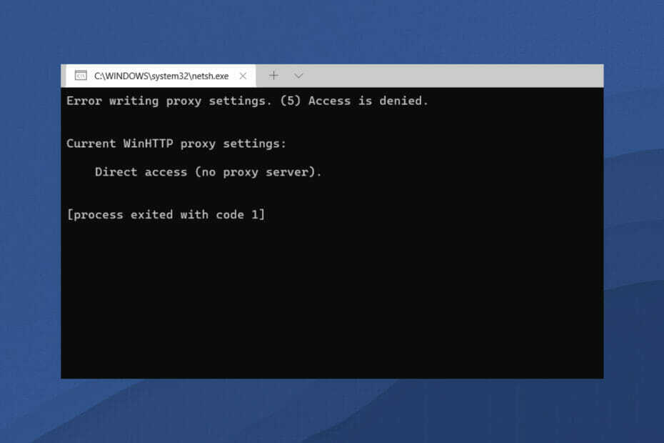 Błąd zapisu ustawień proxy w systemie Windows 11