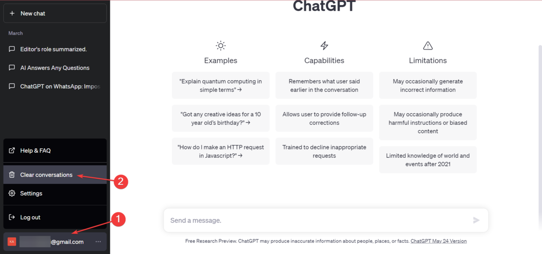 ChatGPT: n keskusteluhistorian poistaminen käytöstä