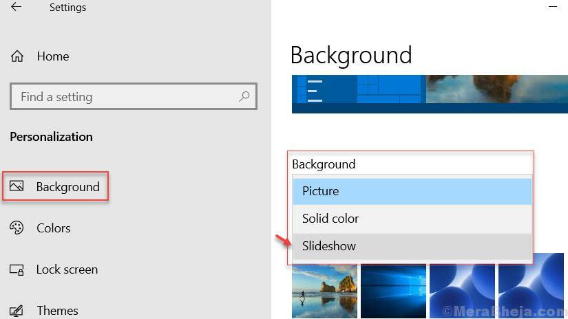 Miješajte Windows 10 Pozadina radne površine svakih nekoliko minuta