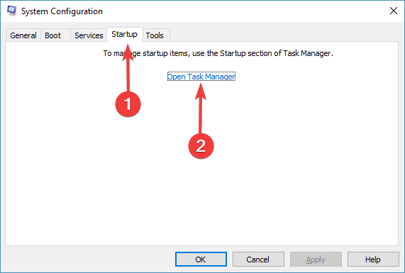 käynnistys avaa Task Manager PC automaattisesti alt-välilehdet