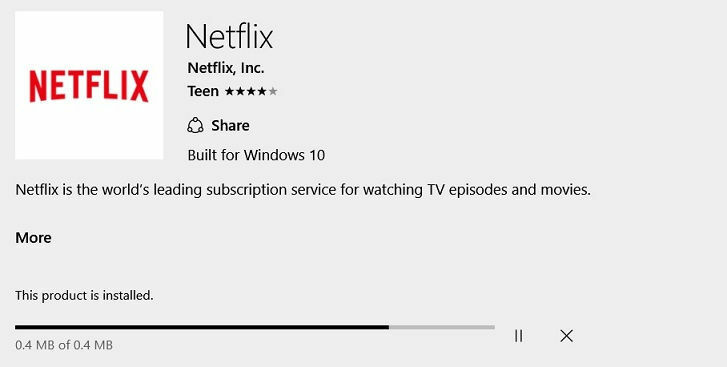 Cortana Netflix Windows 10 App