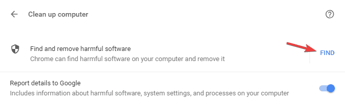 Chromeは有害なソフトウェアを見つけて削除します