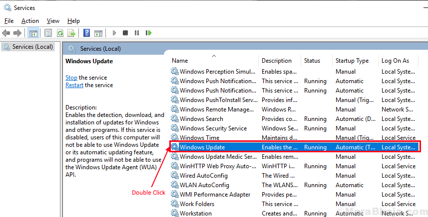 Korjaa Wuauserv High CPU Usage -virhe Windows 10: ssä