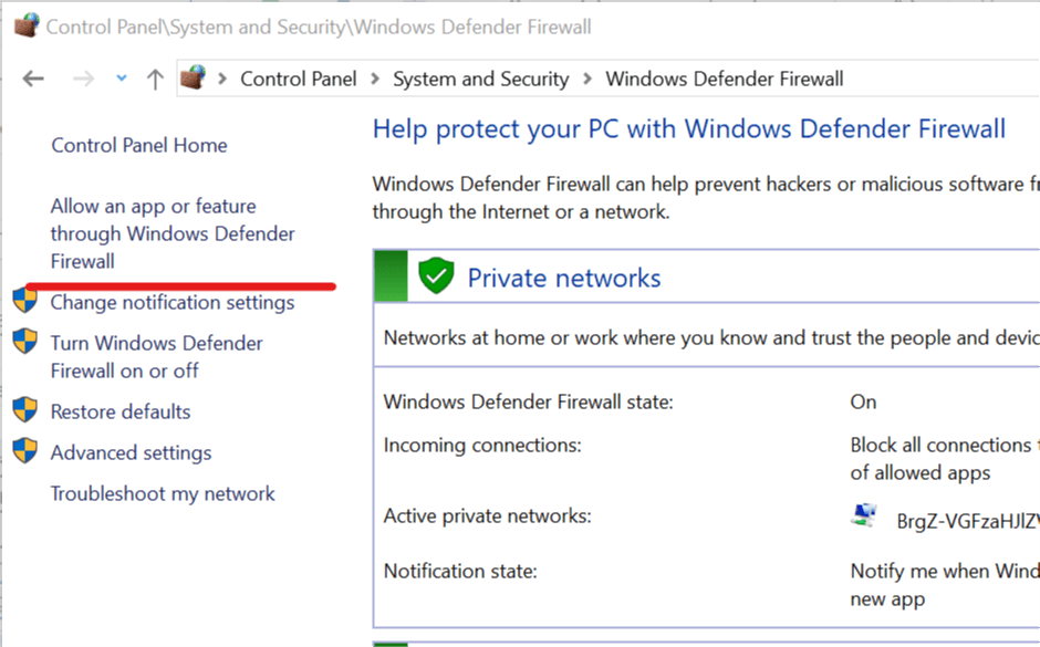 Windows 10 tulemüür blokeerib visuaalse stuudio