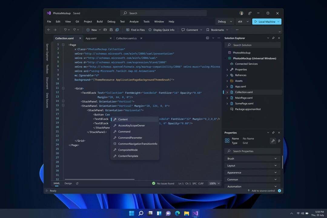 Githubi töölaud ja Visual Studio võivad välja näha nagu Windows 11