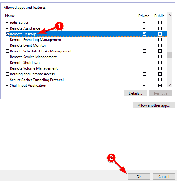 Fjernskrivebord fungerer ikke efter Windows 10-opgradering
