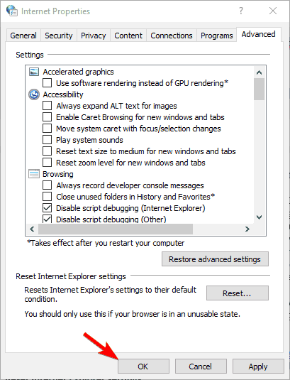 Windows не сохраняет настройки прокси