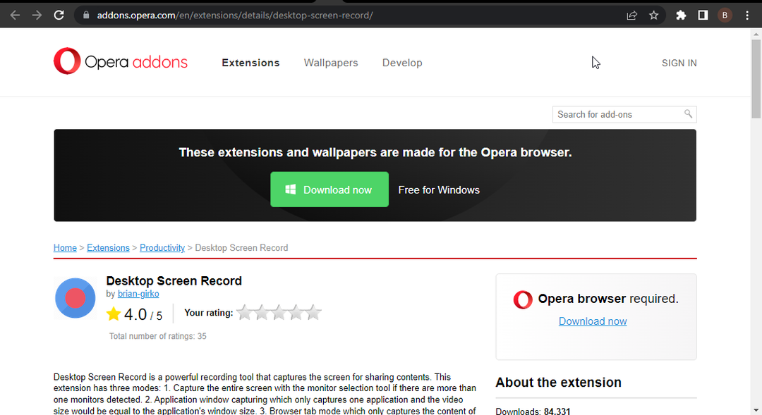 opera desktop