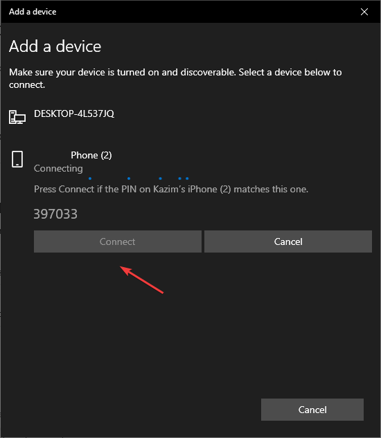 collegare il telefono per bloccare Windows 10