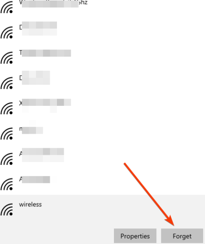 как да забравя wifi връзка