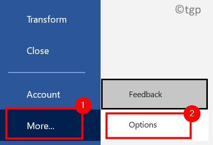 Word More Options Min