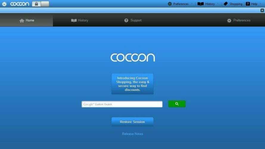 hva er cocoon browser