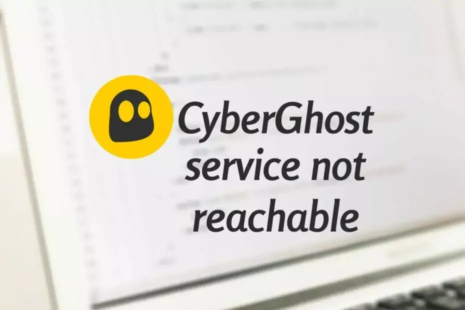 CyberGhost VPN-service niet bereikbaar