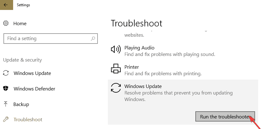 Windows update probleemoplosser update