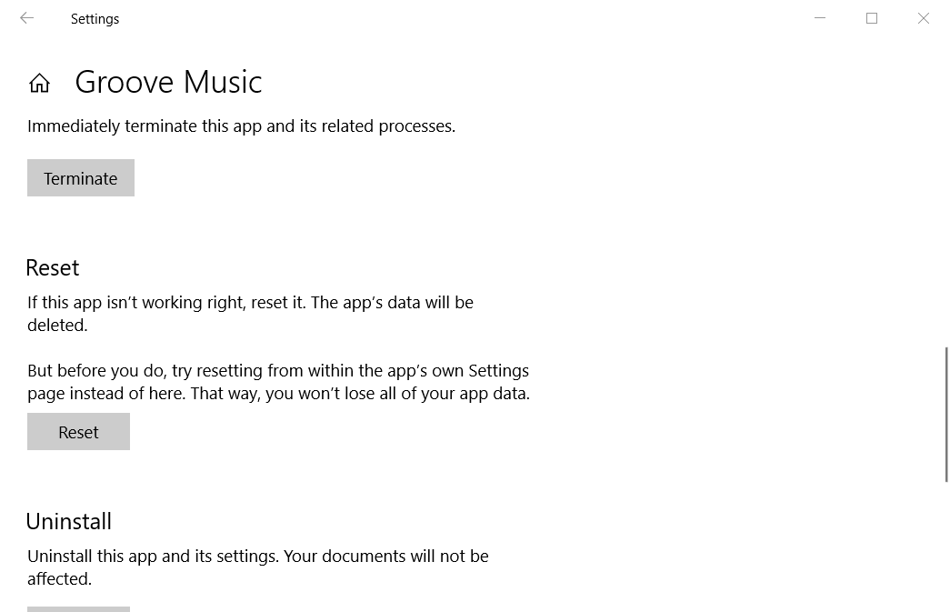 Groove Music App 0x887c0032: Kann nicht abgespielt werden (0x887c0032) Fehler beim Abspielen von Video- und Audioinhalten