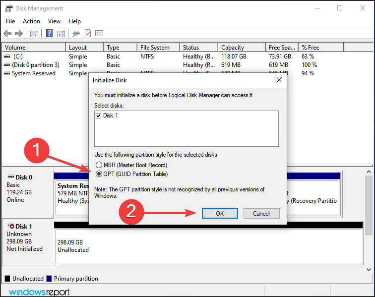 パーティションスタイルを選択して、Windows11がSSDを認識しないように修正します