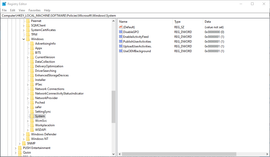 systémový kľúč windows 10 história schránky nefunguje