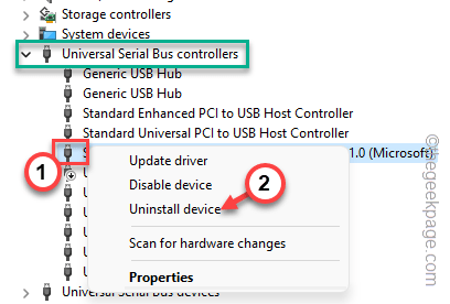 Удалить контроллер последовательной шины Usb Min