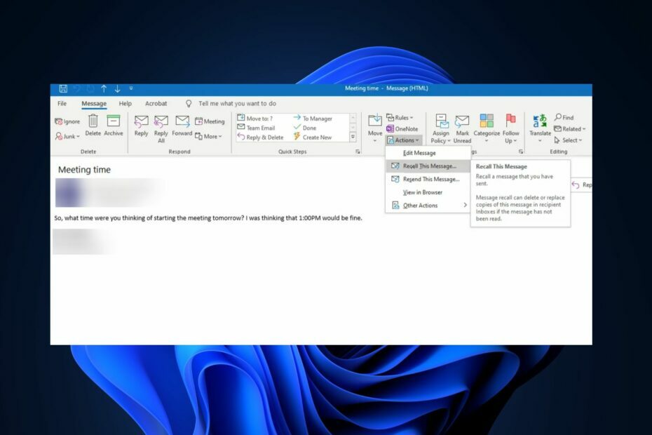 pasos para reenviar un correo electronico en Outlook
