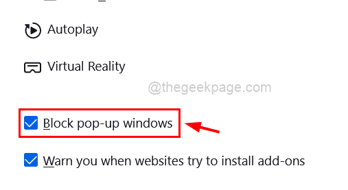 Keela hüpikaken Windows 11zon