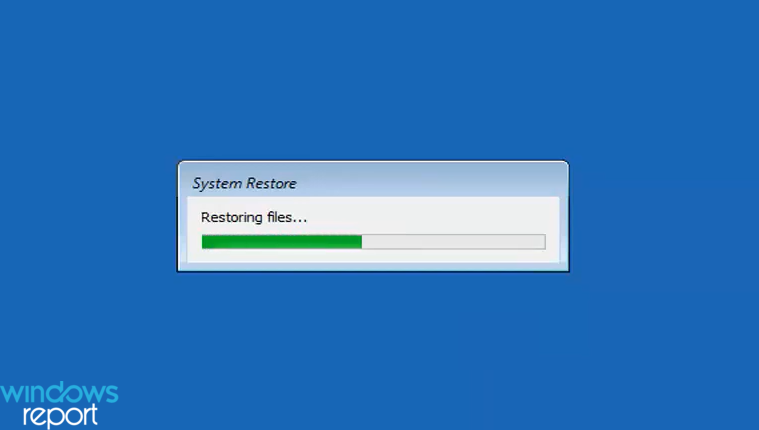მიმდინარეობს Windows 11 სისტემის აღდგენის გაუქმება