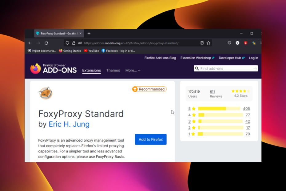 foxyproxy لا يعمل في متصفح فايرفوكس