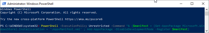 Code d'erreur 0x80080206 dans le Microsoft Store lors de l'installation/mise à jour du correctif