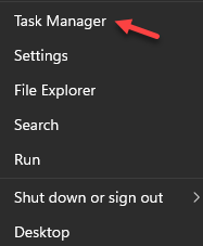 Windows -ikon Høyreklikk Oppgavebehandling