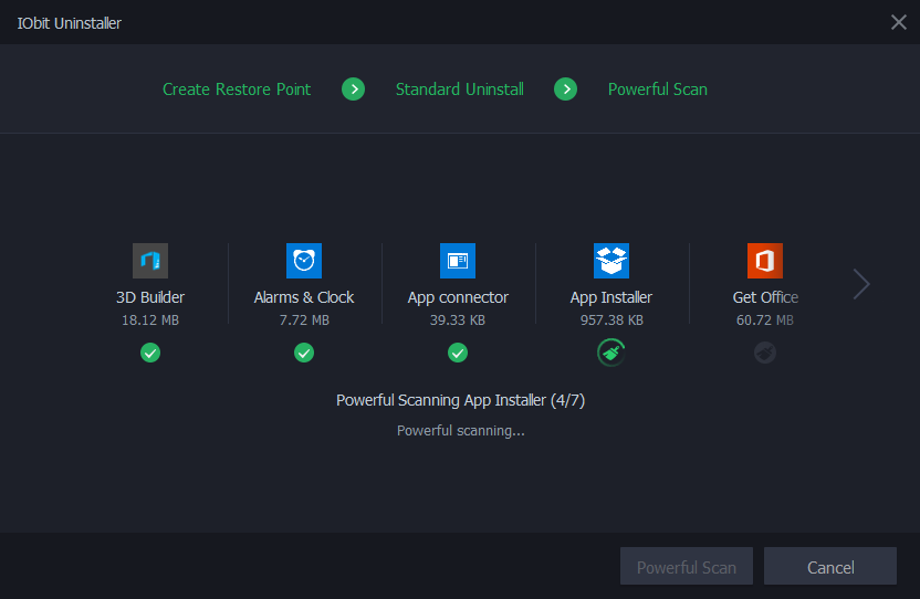 iobit ตัวถอนการติดตั้งโปร 7 อินเตอร์เฟส