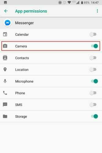 Kamera erişimi Facebook Messenger görüntülü arama çalışmıyor