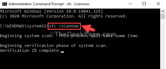 Kommandoprompt Admin-modus Sfac Scannow Enter