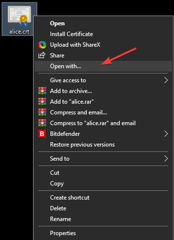 buka dengan file crt - cara membuka file crt