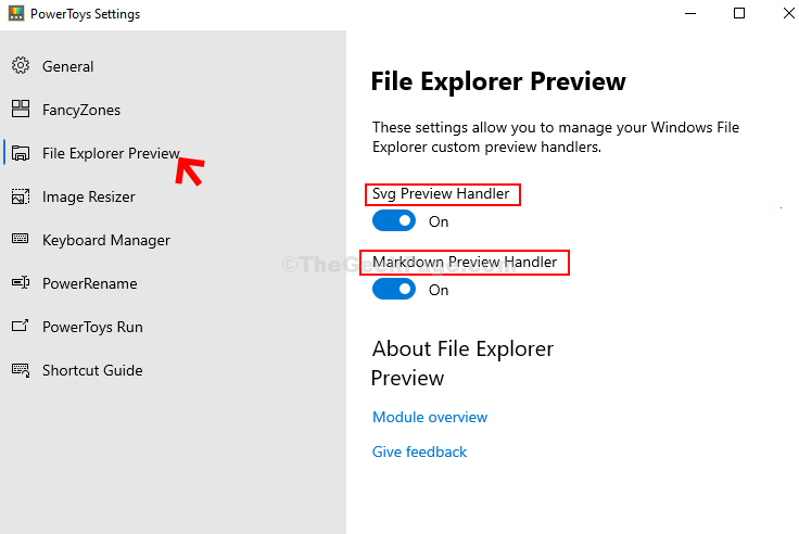 File Explorer Pregled Uključivanje ili isključivanje Svg Preview Handler Markdown Preview Handler