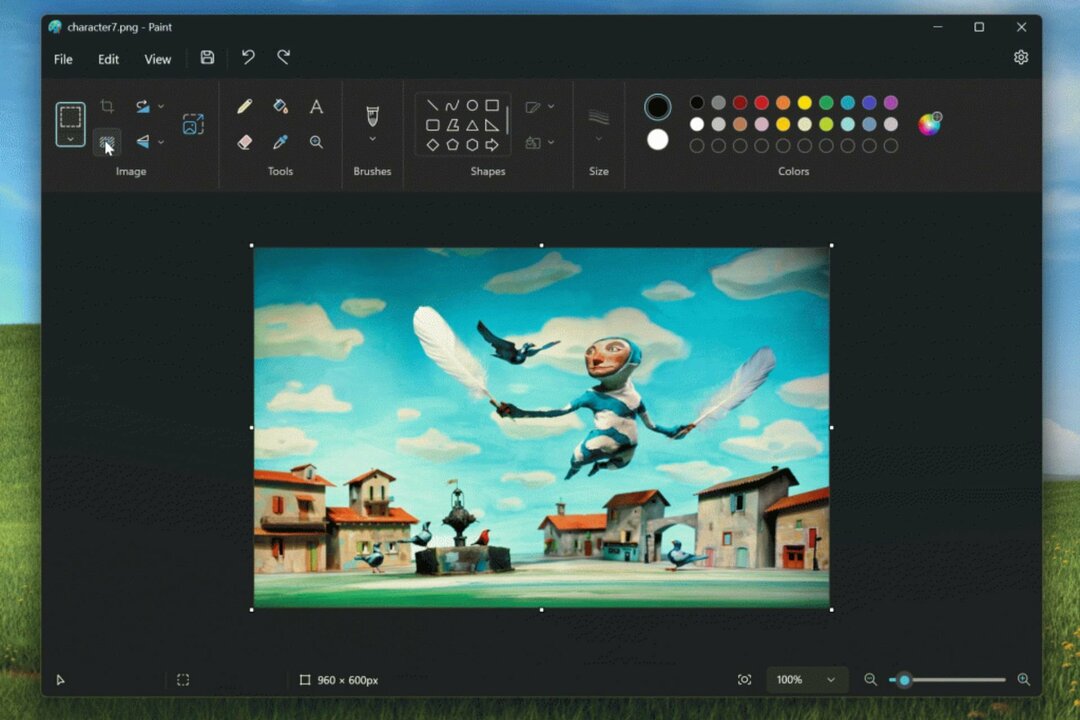 A háttér eltávolítása a Windows 11 Paint alkalmazásából