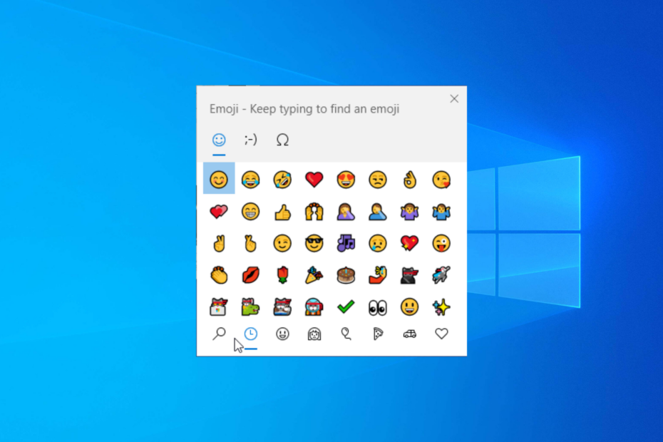 Emotikonide paneeli avamine ja kasutamine opsüsteemis Windows 10