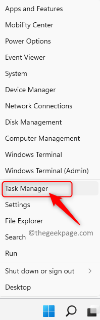 Administrador de tareas de Windows mínimo