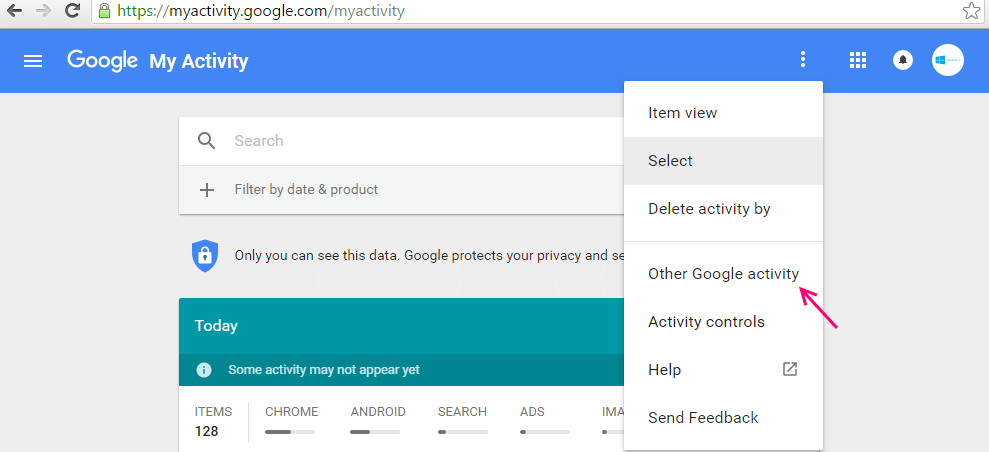 google-dejavnost