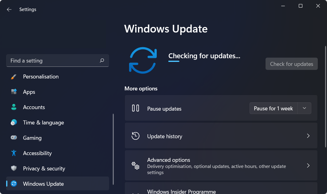güncellemeleri kontrol edin video belleği yönetimi dahili windows 11. 