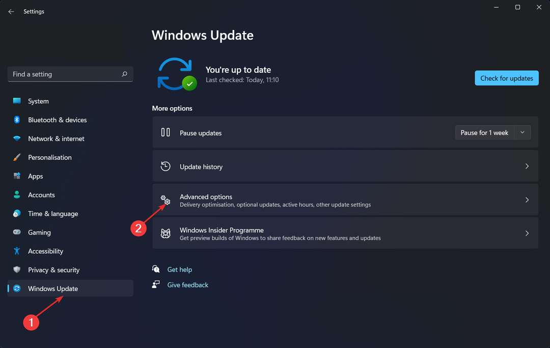 Windows Advanced Windows 11 dinamiskais atsvaidzes intensitāte nedarbojas