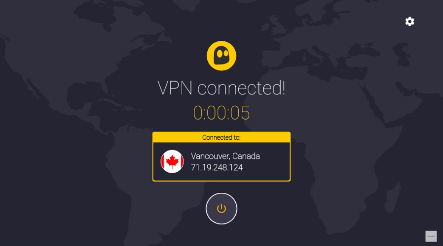 cyberghost เชื่อมต่อกับแคนาดา