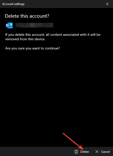 El botón Eliminar de la aplicación de correo de Windows 11 no funciona