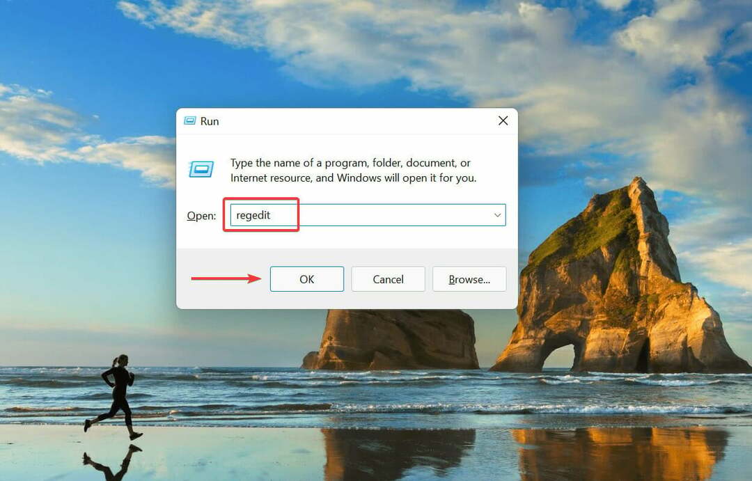 Paleiskite registrą, kad išjungtumėte slaptažodžiu apsaugotą bendrinimą sistemoje „Windows 11n“.
